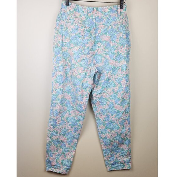 Vintage Hunt Club Floral High Rise Pleated Trouser Pants sz 12 - Picture 2 of 10
